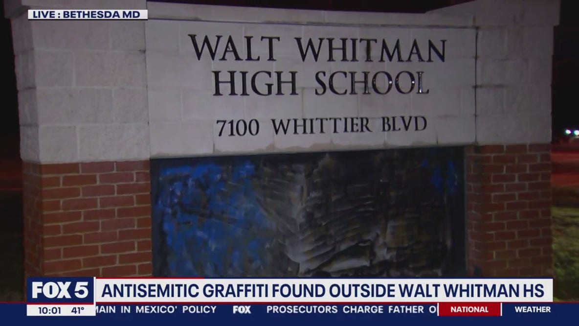 Antisemitic graffiti found outside Walt Whitman High School